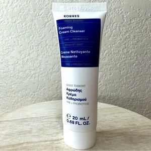 KORRES Greek Yoghurt Calming Foaming Cream Cleanser NEW 20mL